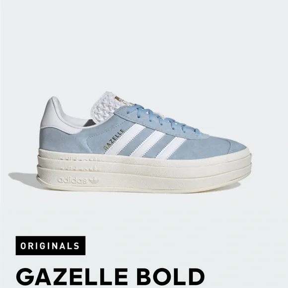 Adidas Sky Blue Gazelle Bold Platform Sneaker - Picture 13 of 13